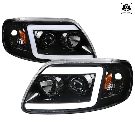 Spec-D Tuning Ford F150 Projector Headlights 1997-2003 2LHP-F15097BK-G2-TM